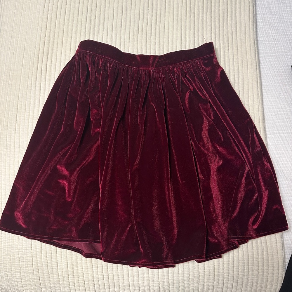 American Apparel Velvet Burgundy Skirt